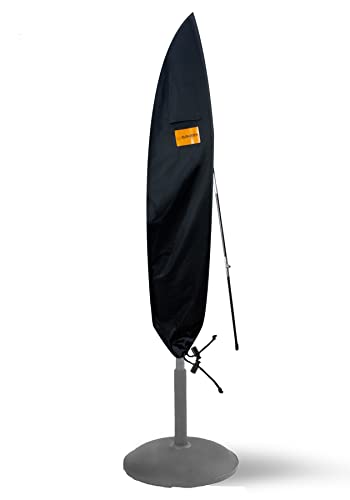 BUSHBOCK® Premium Sonnenschirm/Ampelschirm Abdeckhaube - bis ca. 400cm Ø - bestes 600D Gewebe - ultra robust mit Belüftungsöffnungen und Spezialbeschichtung (265x40/70/50cm) von BUSHBOCK Premium Cover