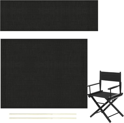 Casual Director Chair Replacement Canvas, Directors Chair Replacement Canvas Seat and Back with Wood Stick for Director Makeup Chair, Seat Stool Protector for Home Director von BUSSNISS