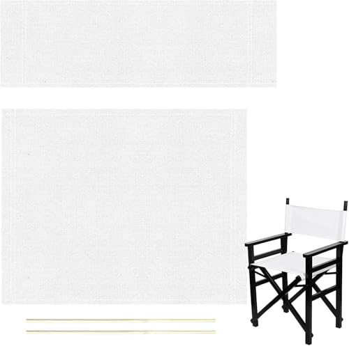 Casual Director Chair Replacement Canvas, Directors Chair Replacement Canvas Seat and Back with Wood Stick for Director Makeup Chair, Seat Stool Protector for Home Director von BUSSNISS