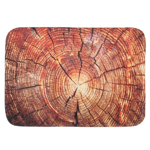 BUTIFULSIC 1 Stück Holzmaserung Fußmatte rutschfeste Matte für Bad Schlafzimmer und Wohnzimmer Strapazierfähig und Komfortabel Kreative Eingangsgestaltung von BUTIFULSIC