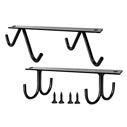 BUTIFULSIC 2 Satz Teiliges Metall Tassenhalter mit Haken Unter Schrank Becherhalter aus Robustem Rutschfester Küchenschrank Haken für Tassen Kochutensilien und Küchenorganisation von BUTIFULSIC