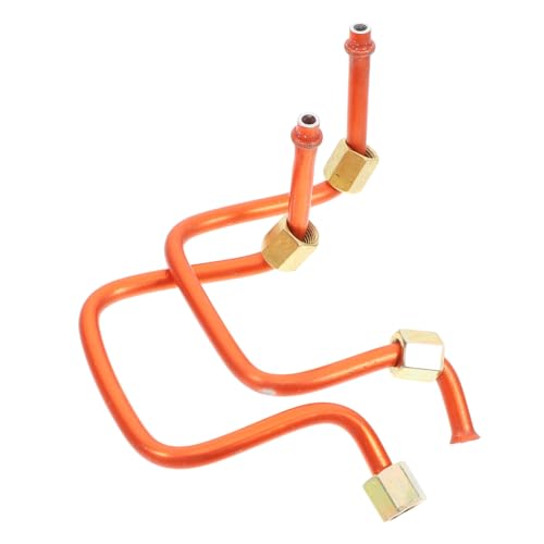 BUTIFULSIC 2 Stück Air Compressor Transfer Tube Aluminium Kupferbeschichtet Kompressor Schlauch Ersatzteil Kompressor Zubehör Luftventil für Werkstatt und Industrie von BUTIFULSIC