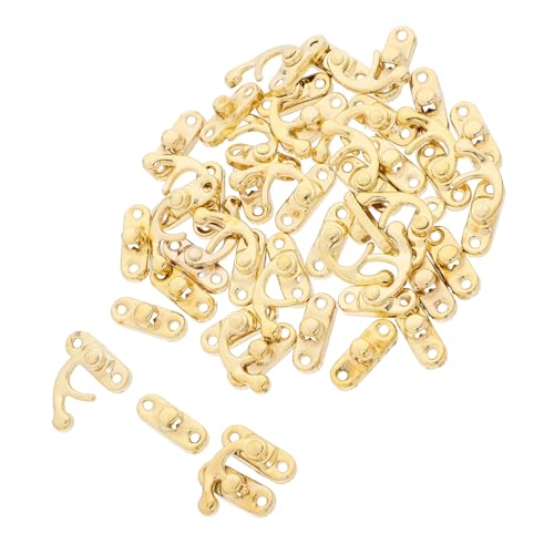 BUTIFULSIC 20 Stück Antike Schrankverschlüsse Vintage Metallverschluss für Holzboxen Koffer und DIY Projekte Robustes Design Goldfarbe für Schränke und Schmuckkästen von BUTIFULSIC