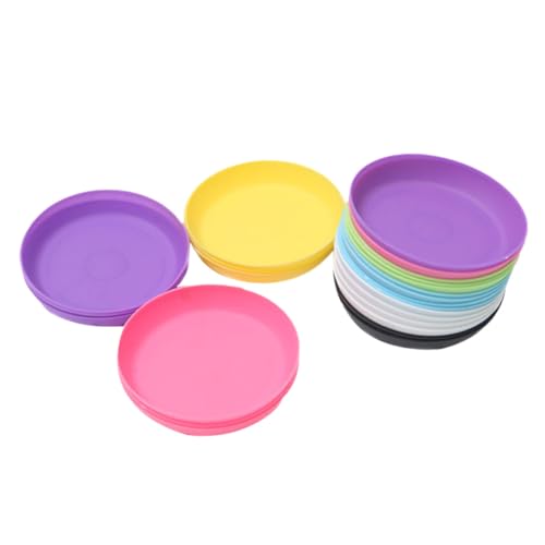 BUTIFULSIC 25 Stück Rundes Pflanzentopfsaucer mit Robuste Kunststoffuntersetzer für Sukkulenten und Blumen Sonnenbeständig und Langlebig für Pflanzenpflege von BUTIFULSIC