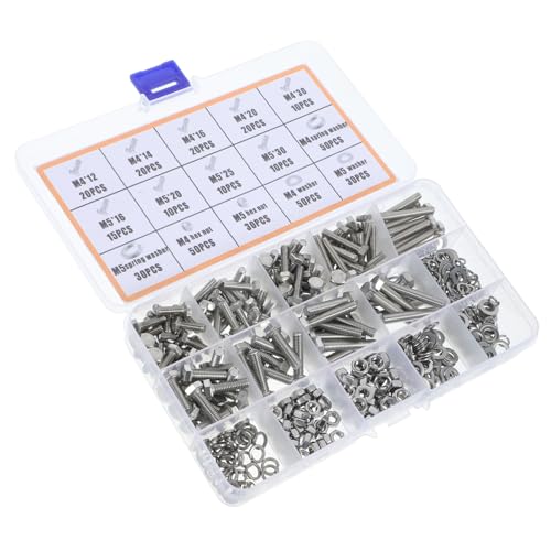 BUTIFULSIC 375 Stück Teiliges Sortiment Schrauben Unterlegscheiben und Muttern Set für Heimwerkerprojekte Reparaturen und Maschinenanwendungen Metrisches Kit Vielseitig und Zuverlässig BUTIFULSIC 375 Stück Teiliges Sortiment Schrauben Unterlegscheiben und Muttern Set für Heimwerkerprojekte Reparaturen und Maschinenanwendungen Metrisches Kit Vielseitig und Zuverlässig von BUTIFULSIC
