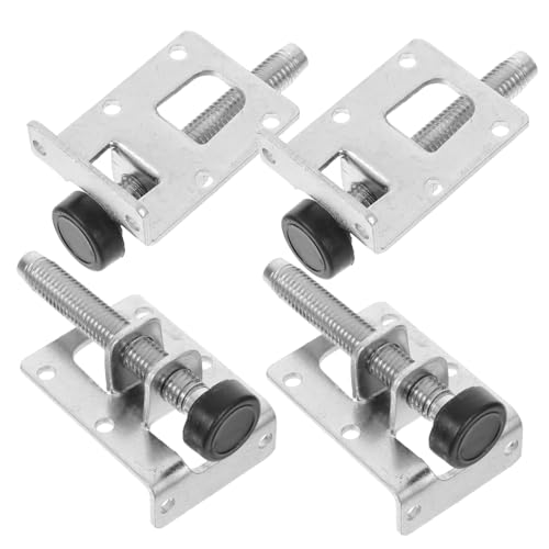 BUTIFULSIC 4 Stück Verstellbare Fußpolster Für Möbel Regale Unterstützen Möbel Nivellierer Bein Möbelverstellbare Füße Verstellbare Schrankfüße Silber PVC + Kalter Gerollter Stahl von BUTIFULSIC