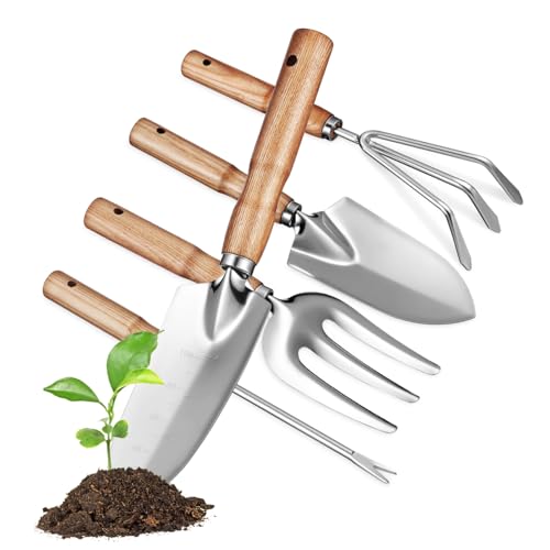 BUTIFULSIC Gartenwerkzeug Set Teiliges Gartengeräte Set Hochwertigem mit Stilvollem Eschenholzgriff für Gartenliebhaber für Frauen von BUTIFULSIC