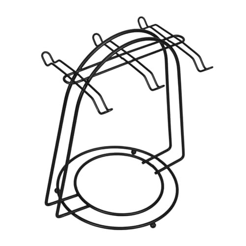 BUTIFULSIC Metall Tassenhalter mit Haken und Tellerablage Schwarzes Kaffee und Teetassen Display Platzsparender Küchenständer für Theke und Esszimmer Rostfreier Leichter Metallständer von BUTIFULSIC