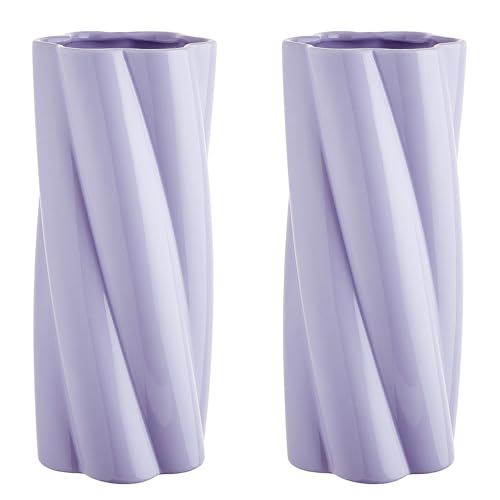 BUTLERS (2 Stück) Deko-Vase Ø12 x 30cm Steinzeug -Twist- Moderne Dekoration für Wohnzimmer und Tischdeko | Blumenvase für Tulpen, Rosen, Sträuße oder Trockenblumen BUTLERS (2 Stück) Deko-Vase Ø12 x 30cm Steinzeug -Twist- Moderne Dekoration für Wohnzimmer und Tischdeko | Blumenvase für Tulpen, Rosen, Sträuße oder Trockenblumen von BUTLERS