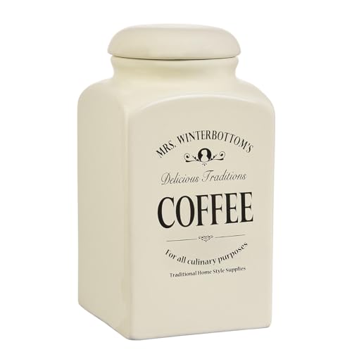 BUTLERS 2er Set Kaffeedose Vintage Design 1,3l Steingut -MRS. WINTERBOTTOM'S- Kaffeebehälter für stilvolle Kaffeelagerung | Vorratsdose für Küchentheken und Speisekammern BUTLERS 2er Set Kaffeedose Vintage Design 1,3l Steingut -MRS. WINTERBOTTOM'S- Kaffeebehälter für stilvolle Kaffeelagerung | Vorratsdose für Küchentheken und Speisekammern von BUTLERS