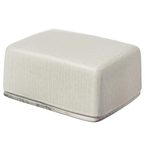 BUTLERS (4 Stück) Butterdose für 250gr Packung Butter Keramik Geschirr -HENLEY- Butterschale mit Deckel | Küche Accessoires | Skandi Landhaus Stil Deko | Mikrowellen- & spülmaschinenfest von BUTLERS