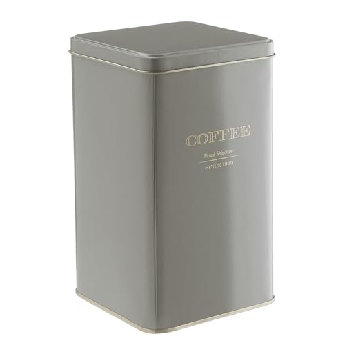 BUTLERS (6 Stück Kaffeebehälter aus Blech (1850 ml) -TIN TIN- Kaffeedose für gemahlenen Kaffee und Kaffeebohnen Behälter, Vorratsdosen mit Deckel für Kaffeepads und Kaffeekapseln Aufbewahrung von BUTLERS