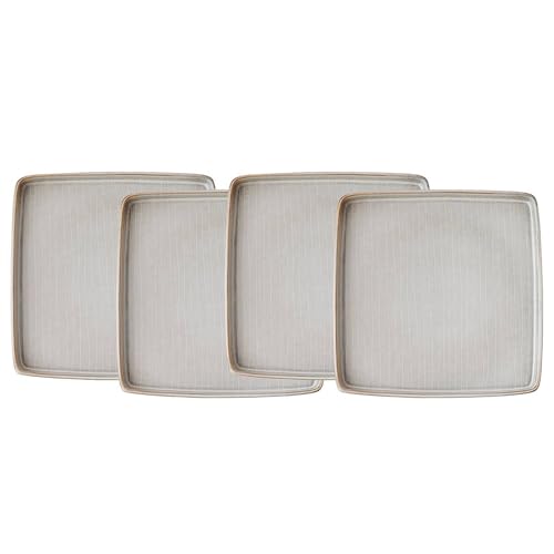 BUTLERS Teller 26x24cm 4er Teller Set HENLEY Steinzeug Geschirr | Speiseteller Dinnerteller Essteller Deko-Teller | Landhausstill reaktive Glasur | Mikrowellen- & spülmaschinenfest von BUTLERS
