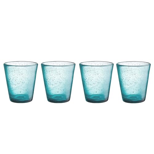BUTLERS 4er Set Trinkgläser mit Luftblasen 290ml - WATER COLOUR - Wassergläser Cocktailgläser Set | spülmaschinenfeste Gläser & Trinkgeschirr für Tee, Limonade, Eiskaffee, Longdrinks BUTLERS 4er Set Trinkgläser mit Luftblasen 290ml - WATER COLOUR - Wassergläser Cocktailgläser Set | spülmaschinenfeste Gläser & Trinkgeschirr für Tee, Limonade, Eiskaffee, Longdrinks von BUTLERS