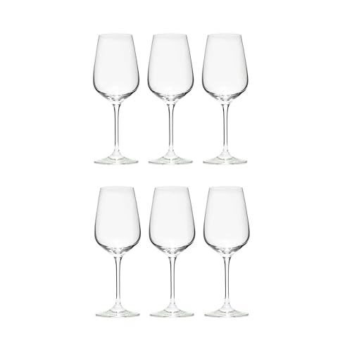 BUTLERS 6er Set Weingläser 360ml - SANTÉ - Weißweinkelche Set aus Kristallglas | spülmaschinenfeste Gläser & Trinkgeschirr für Weißwein, Roséwein, Aperitifs von BUTLERS