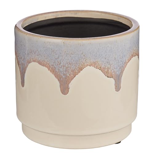 BUTLERS Blumenübertopf Ø14,5cm Painted | Übertopf aus Steingut mit schimmerndem Farbverlauf | Pflanzgefäß für Zimmerpflanzen, Kräuter & Blüten | Dekotopf für Fensterbank & Kommode von BUTLERS