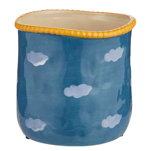 BUTLERS Blumenübertopf Ø14cm Pottery | Übertopf aus Steingut im Wolken-Design mit handgefertigtem Look | Pflanzgefäß für Zimmerpflanzen, Kräuter & Blüten | Dekotopf für Fensterbank & Tischdeko BUTLERS Blumenübertopf Ø14cm Pottery | Übertopf aus Steingut im Wolken-Design mit handgefertigtem Look | Pflanzgefäß für Zimmerpflanzen, Kräuter & Blüten | Dekotopf für Fensterbank & Tischdeko von BUTLERS