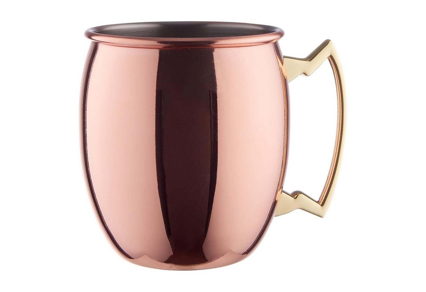 BUTLERS Cocktailglas Moscow Mule Becher Cocktailbecher Edelstahlbecher Cocktailtasse, Edelstahl, in Rosegold 470 ml von BUTLERS