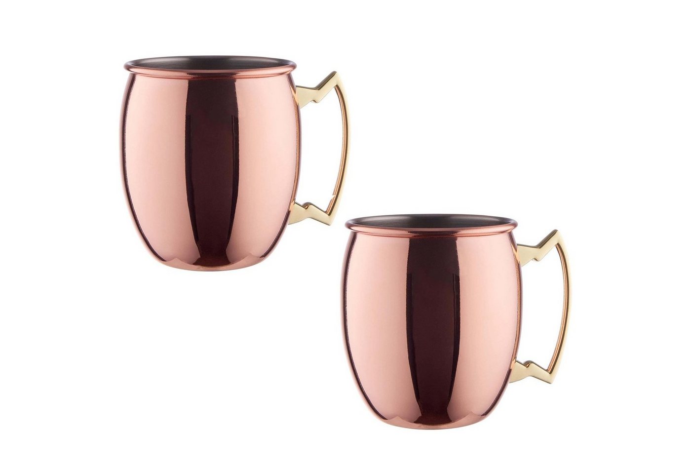 BUTLERS Cocktailglas Moscow Mule Becher Cocktailbecher Edelstahlbecher Cocktailtasse, Edelstahl, in Rosegold 470 ml von BUTLERS