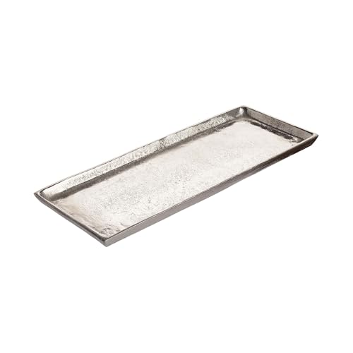 BUTLERS Deko-Tablett Banquet (35 x 14cm), Serviertablett rechteckig aus Aluminium, ideal als Dekoration, Schmuck Ablage, Kosmetik-Aufbewahrung, Badezimmer-Organizer von BUTLERS