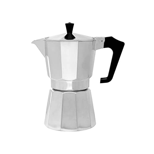 BUTLERS Esperto Espressokocher 10x19x20,5 in Silber - Italienische Espressomaschine als Kaffeebereiter f?r 6 Tassen von BUTLERS