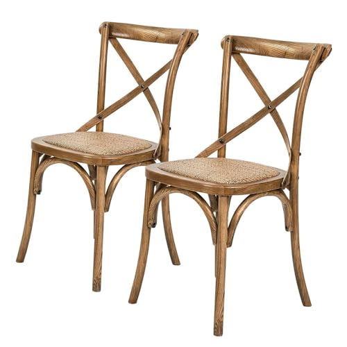 BUTLERS Esszimmerstuhl 2er-Set Cross Country Holzstuhl mit Rattansitz im französischen Bistrostil | Ulmenholz belastbar bis 150 kg | Landhausstil für Küche Esszimmer Wohnzimmer BUTLERS Esszimmerstuhl 2er-Set Cross Country Holzstuhl mit Rattansitz im französischen Bistrostil | Ulmenholz belastbar bis 150 kg | Landhausstil für Küche Esszimmer Wohnzimmer von BUTLERS