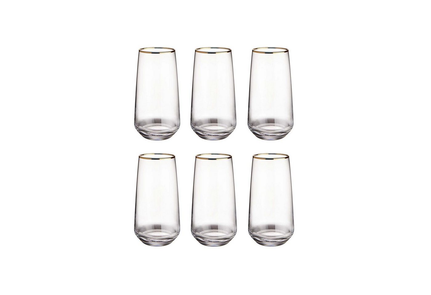 BUTLERS Longdrinkglas TOUCH OF GOLD, Glas von BUTLERS