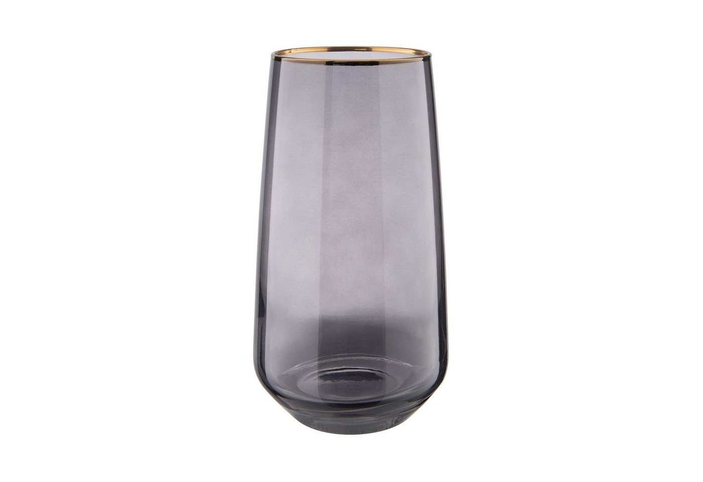 BUTLERS Longdrinkglas TOUCH OF GOLD Longdrinkglas mit Goldrand 480ml, Glas von BUTLERS