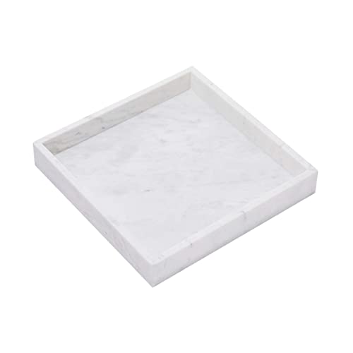 BUTLERS Marmor-Tablett L 30 x B 30cm | Rechteckige Marmorplatte | Dekotablett | Für Deko, Bad Accessoires oder Schmuck von BUTLERS