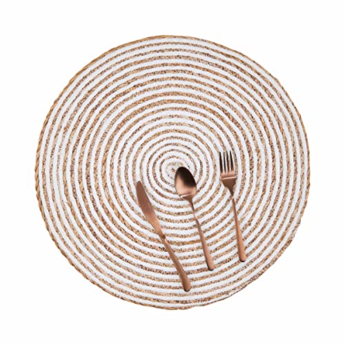 BUTLERS Platztset 38cm aus Seegras & Jute doppelseitig -Sauvage- abwaschbares Tischset für den gedeckten Tisch | Platzdeckchen schmutzabweisende Tischmatte von BUTLERS