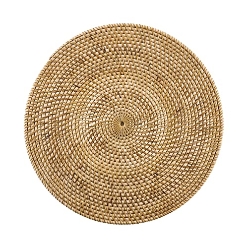 BUTLERS Platztset rund 38cm aus Seegras doppelseitig -Ronda- abwaschbares Tischset für den gedeckten Tisch | Platzdeckchen schmutzabweisende Tischmatte von BUTLERS