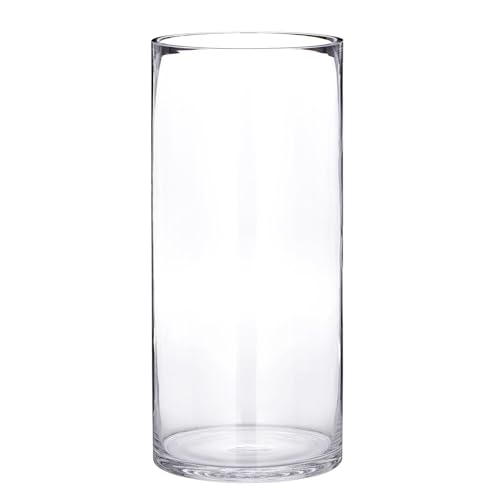 BUTLERS Pool zylindrische Bodenvase - Bodenvase aus Glas | Große Vase | Höhe 40 cm von BUTLERS
