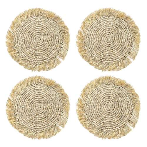 BUTLERS Raffia 4X Platzset mit Fransen Ø41cm von BUTLERS
