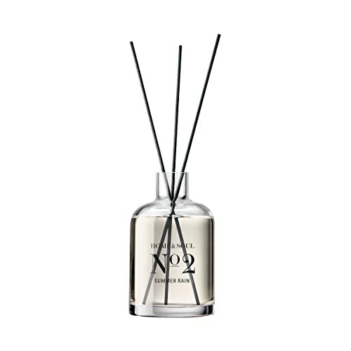 BUTLERS Raumduft Stäbchen Home & Soul No 2 -Summer Rain- 250ml | Rattan Duftstäbchen mit ätherischen Ölen | angenehmer Raumerfrischer für Badezimmer Regal Dekoration von BUTLERS
