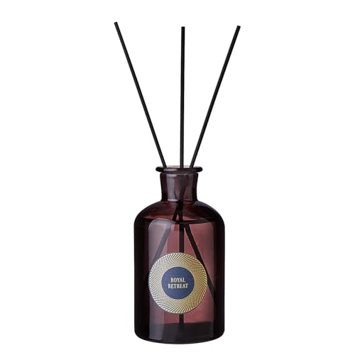 BUTLERS Raumduft mit Stäbchen – SCENTS of Gold „Royal Retreat“ – Ätherisches Öl mit Duftstäbchen 250 ml | Amber Sandelholz Aroma Duft fruchtig | Lufterfrischer Duftöl Dekoration Badezimmer Wohnzimmer von BUTLERS