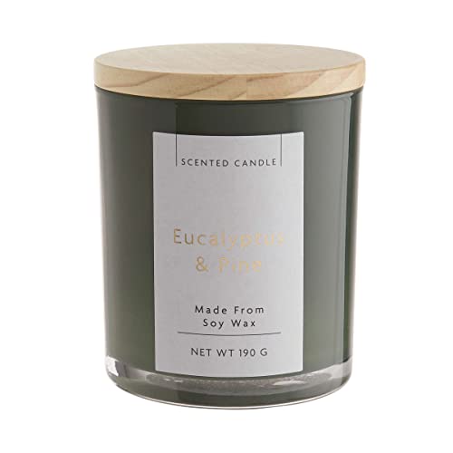 BUTLERS Duftkerze im Glas mit Holzdeckel -Eucalyptus & Pine Scented Candle- Natürliche Sojawachs-Kerze 30 Std. Brenndauer | Aromakerzen & Aromatherapie-Duft für den Winter BUTLERS Duftkerze im Glas mit Holzdeckel -Eucalyptus & Pine Scented Candle- Natürliche Sojawachs-Kerze 30 Std. Brenndauer | Aromakerzen & Aromatherapie-Duft für den Winter von BUTLERS