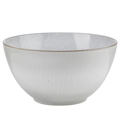 BUTLERS Schüssel 1350ml Salatschüssel HENLEY Steinzeug Geschirr Bowl-Schüssel | Servierschüssel Obstschale Teller tief | Landhausstil reaktive Glasur | Mikrowellen- & spülmaschinenfest von BUTLERS