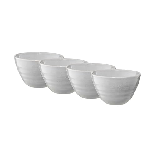 BUTLERS Schüssel 700ml 4er Set Suppenteller MANOR Steinzeug Geschirr Bowl-Schüssel | Servierschüssel Salatschale Teller tief | Modern & harmonisch | Mikrowellen- & spülmaschinenfest von BUTLERS