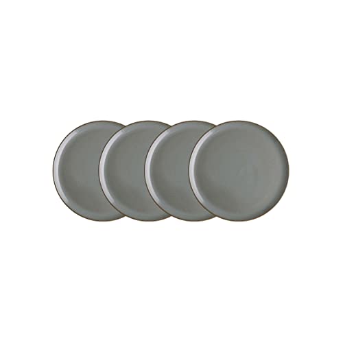 BUTLERS Teller Ø23cm 4er Teller Set NATIVE Steinzeug Geschirr | Kuchenteller Frühstücksteller Speiseteller Essteller | Modern & Natürlich | Mikrowellen- & spülmaschinenfest von BUTLERS