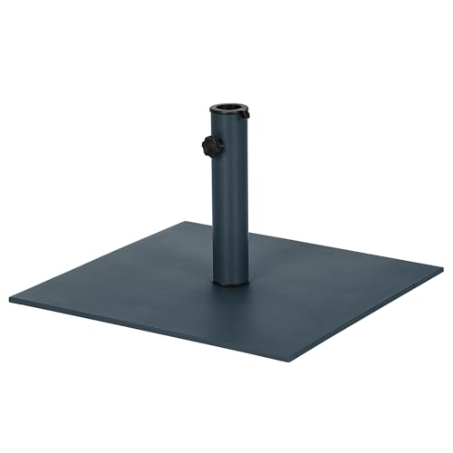 BUTLERS Sonnenschirmständer flach - SUN SQUARE - Metallplatte mit flachem Profil für Schirme bis Ø 2 m | Ideal für Terrasse & unter Möbel von BUTLERS
