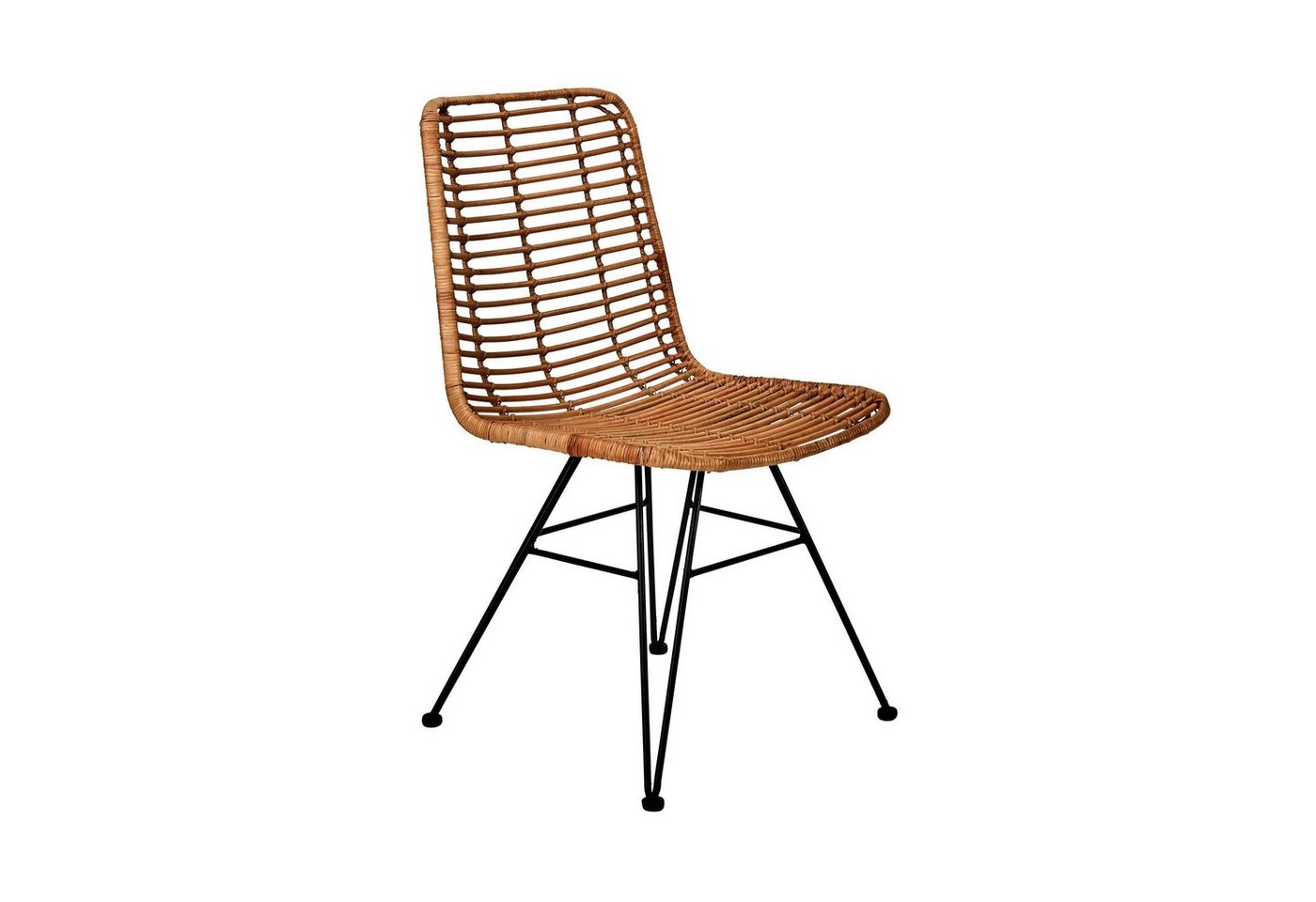 BUTLERS Stuhl HACIENDA Rattan-Stuhl, Stuhl aus Rattan und Eisen in braun - Esszimmerstuhl von BUTLERS
