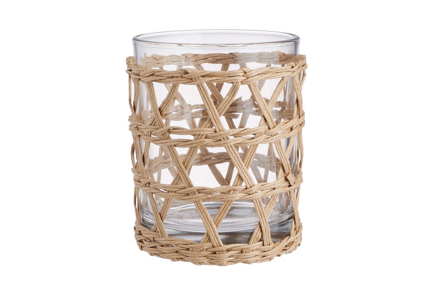 BUTLERS Teelichthalter LE HAVRE Teelicht mit Rattan Ø 8cm von BUTLERS