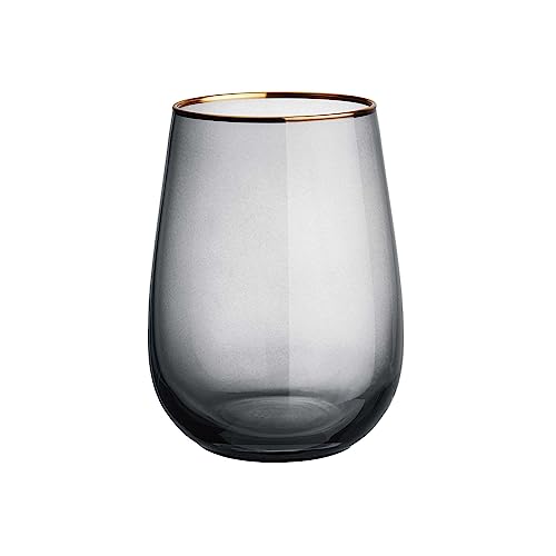 BUTLERS Trinkglas mit Goldrand 590ml -TOUCH OF GOLD- ideal als Cocktailglas, Wasserglas und Longdrinkglas von BUTLERS