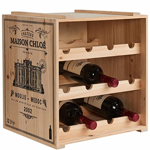 BUTLERS Vinothek Weinregal 36x32x39 in Natur - Hochwertiges Flaschenregal aus Holz - Alternatives Holzregal, Weinständer BUTLERS Vinothek Weinregal 36x32x39 in Natur - Hochwertiges Flaschenregal aus Holz - Alternatives Holzregal, Weinständer von BUTLERS