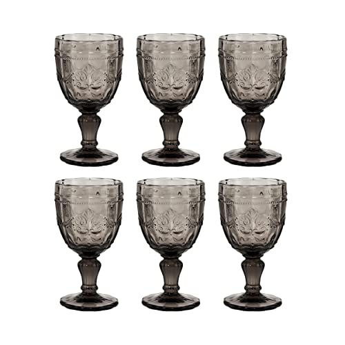 BUTLERS Weingläser 6er Set 230ml Vintage Kelchgläser -VICTORIAN- Wassergläser mit Fuß | Retro Gläser mit Prägung & spülmaschinenfest | für Rotwein, Wasser, Cocktails BUTLERS Weingläser 6er Set 230ml Vintage Kelchgläser -VICTORIAN- Wassergläser mit Fuß | Retro Gläser mit Prägung & spülmaschinenfest | für Rotwein, Wasser, Cocktails von BUTLERS