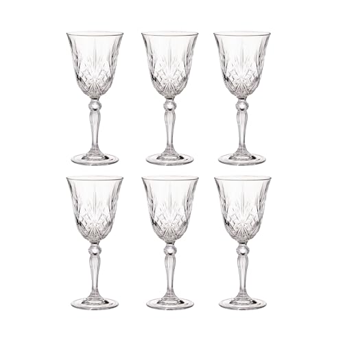 BUTLERS Wine Glass, Set 6x Rotweingläser aus Kristallglas 270ml aus Kristallglas -CRYSTAL CLUB- ideal als Weißweingläser, Aperitif Gläser von BUTLERS