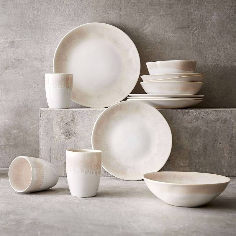 home24 Dinnerteller Ø 28cm Beige/Beige von home24