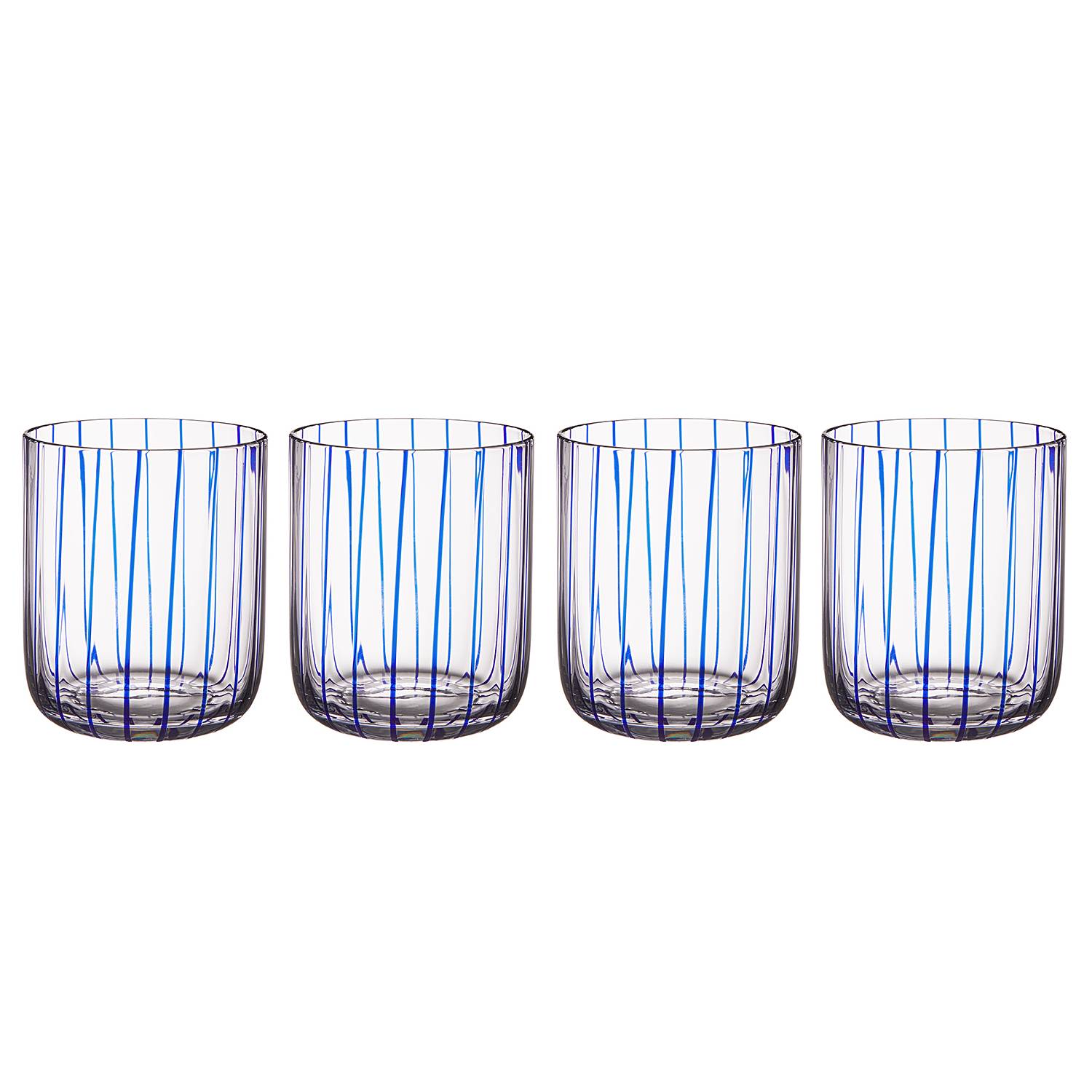 Trinkglas-Set CHEERFUL 4er-Set gestreift von BUTLERS