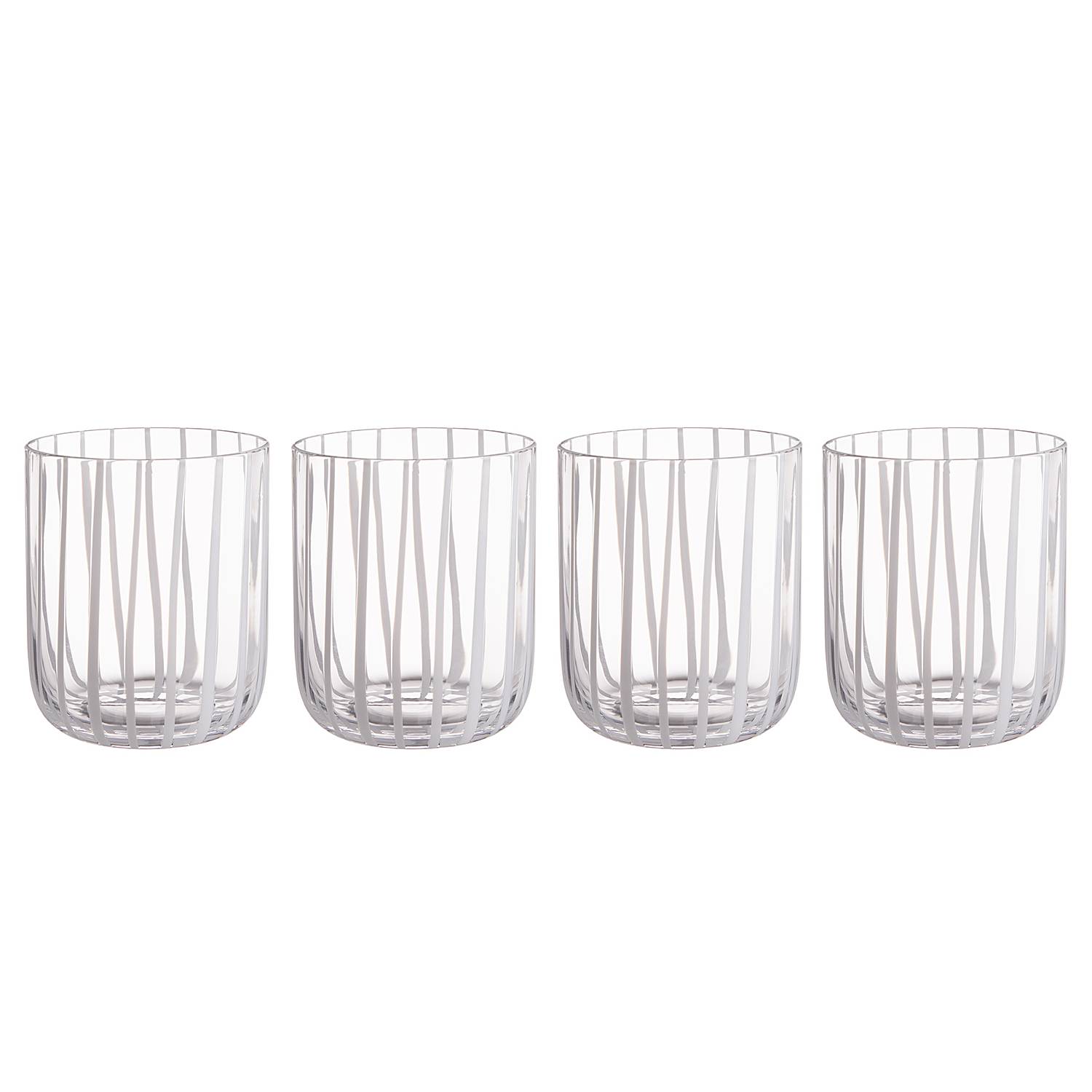 Trinkglas-Set CHEERFUL 4er-Set gestreift von BUTLERS