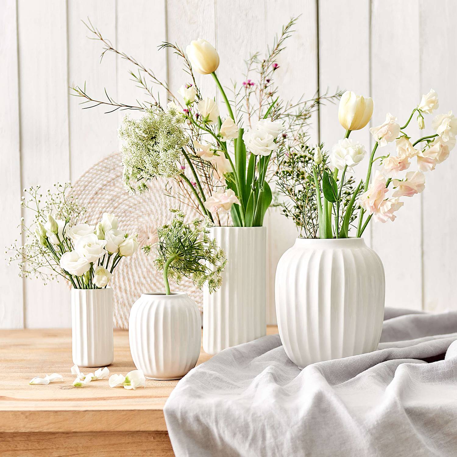 home24 Vase 14 x 32 x 14cm Weiß home24 Vase 14 x 32 x 14cm Weiß von home24